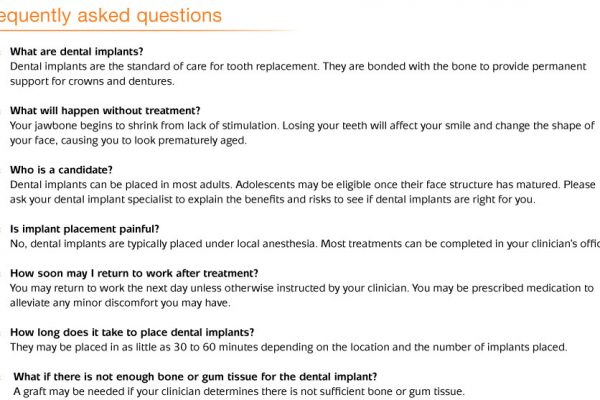 frequently asked questions about dental implants and their answers