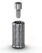 Graphic of a dental implant and screw